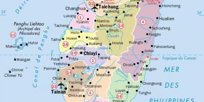 Kart over Taiwan byer