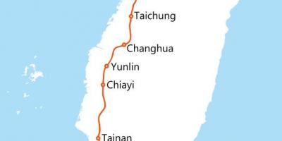 Taiwan high speed rail rute kart