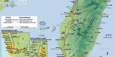 Taiwan jernbane tog kart