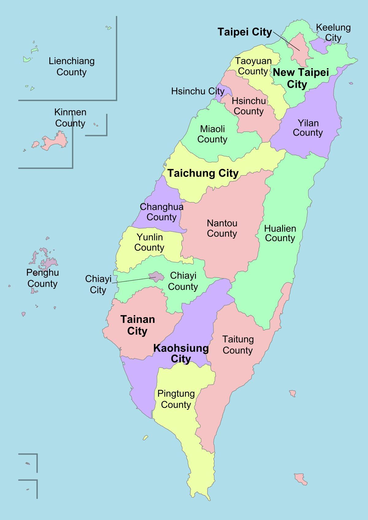 Kart over Taiwan-distriktet 