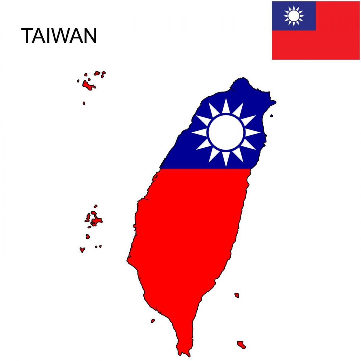 Kart over Taiwan flagg