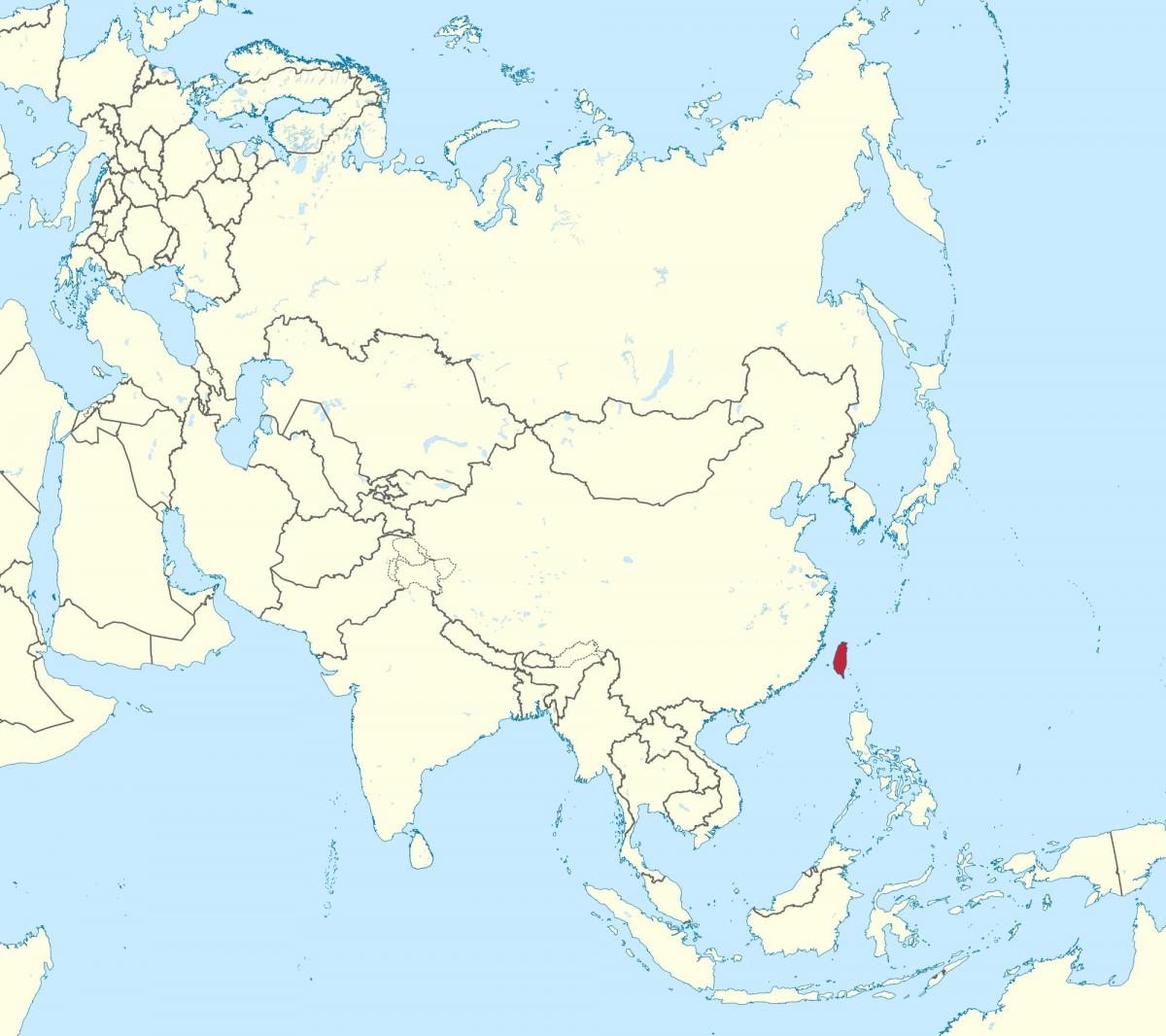 Taiwan kart i asia