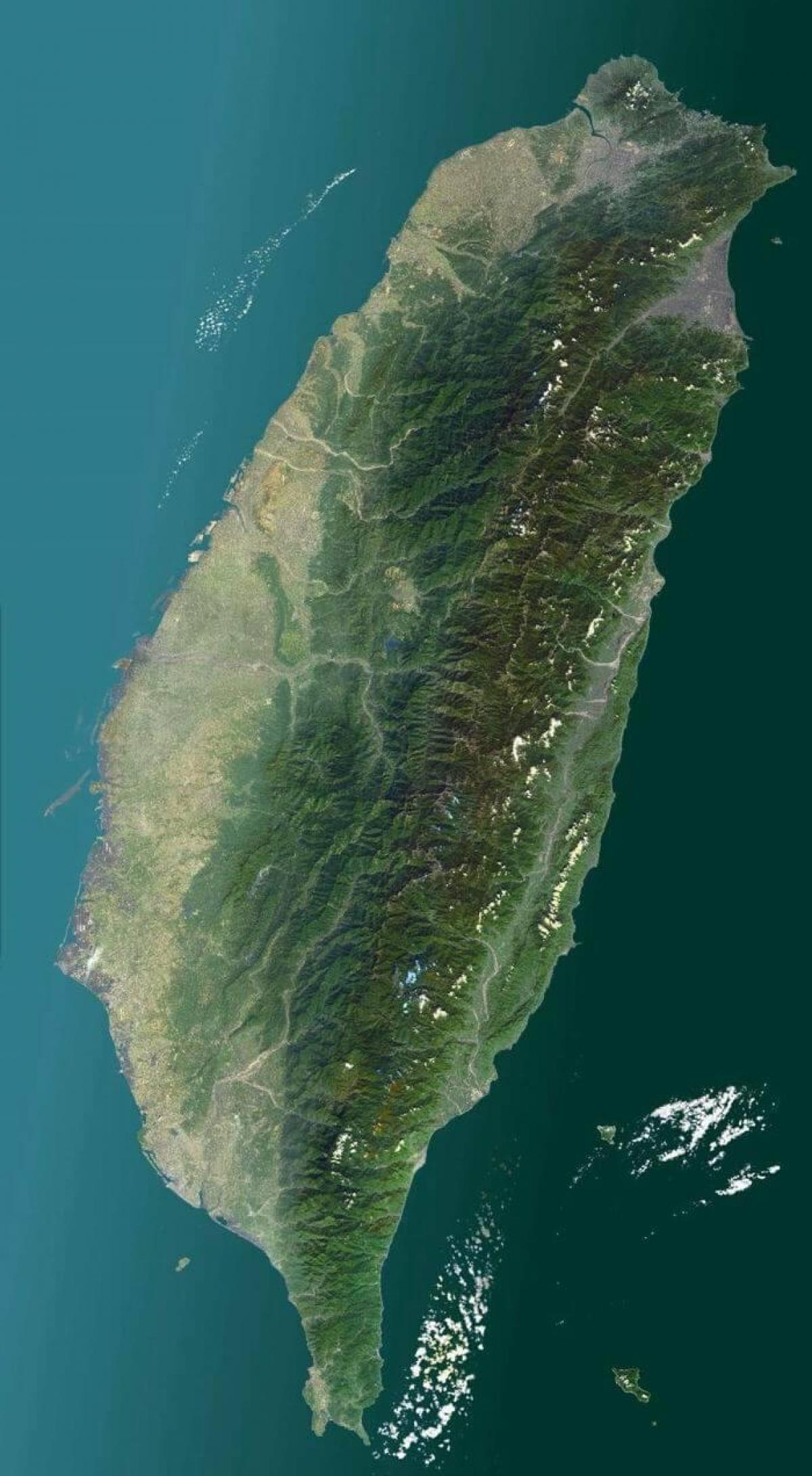 Kart over Taiwan satellitt