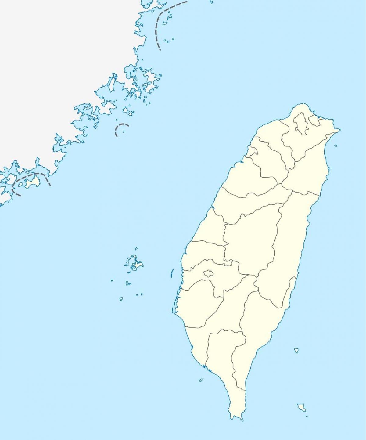 Kart over Taiwan vektor