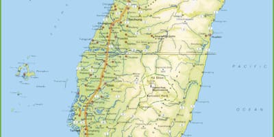 Kart over Taiwan camping