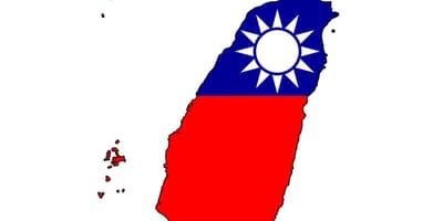 Kart over Taiwan flagg