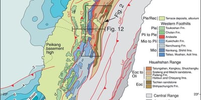 Kart over geologiske Taiwan