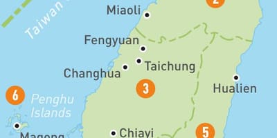 Kart over Taiwan land