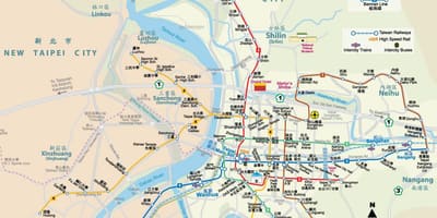 Taiwan mrt-stasjon kart