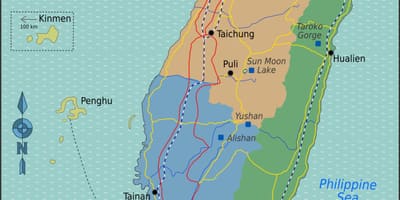 Kart over Taiwan-porter