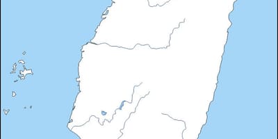 Kart over Taiwan omrisset